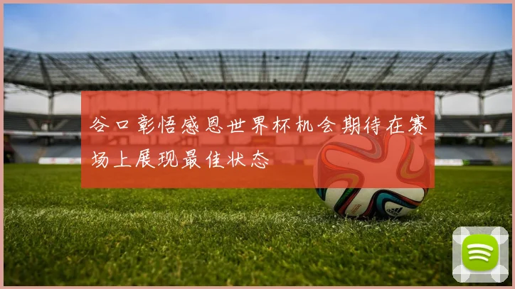 谷口彰悟感恩世界杯机会期待在赛场上展现最佳状态